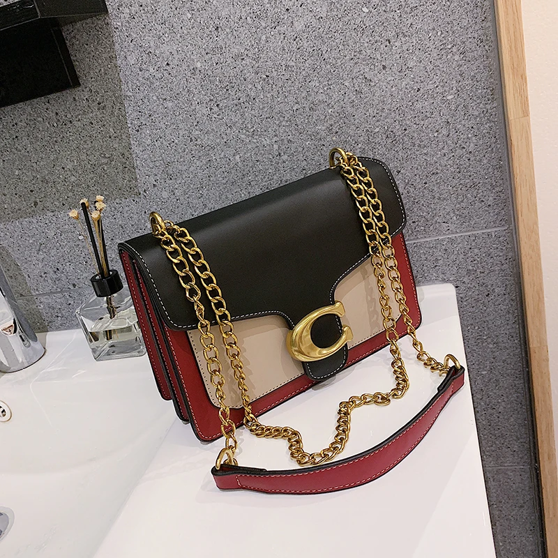

Metal shoulder strap women's crossbody bag 2019 new brand shoulder bag high quality layered ladies handbag business party girl
