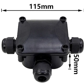 

IP68 electrical cable waterproof connector t shape 2 3 Pin 3 Way Outdoor Waterproof ABS Plastic Gland Electrical Junction Box