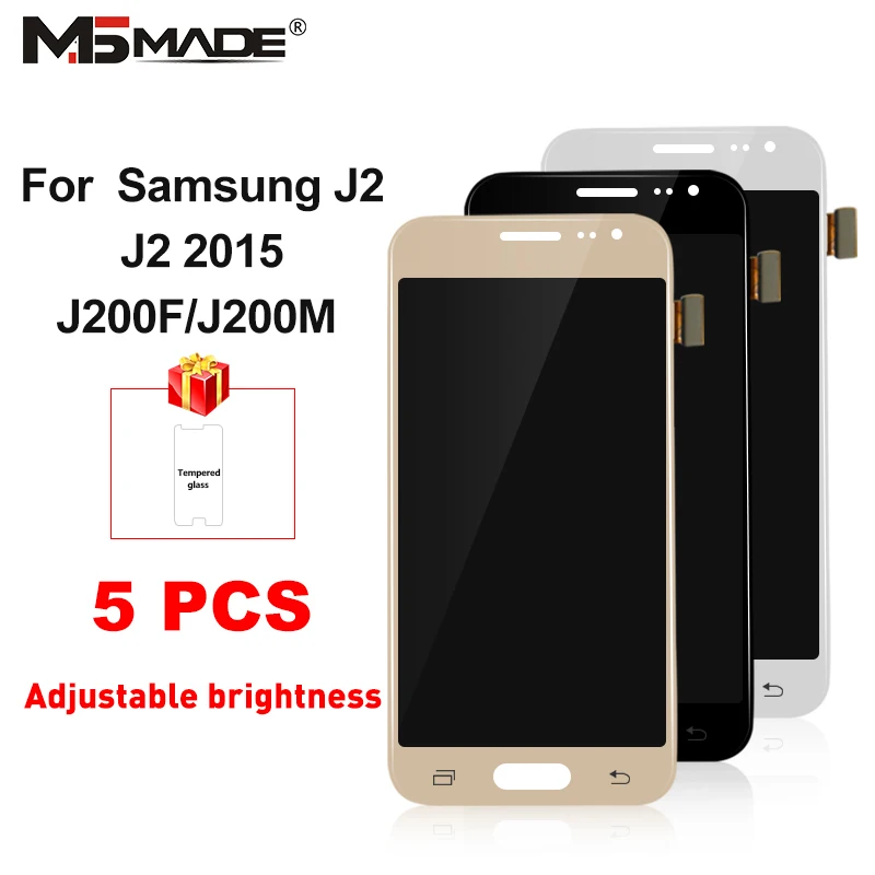 

5 PCS LCD For Samsung Galaxy J2 2015 Display J200 J200F J200H LCD Touch Screen Display Digitizer Assembly Parts Adjustable