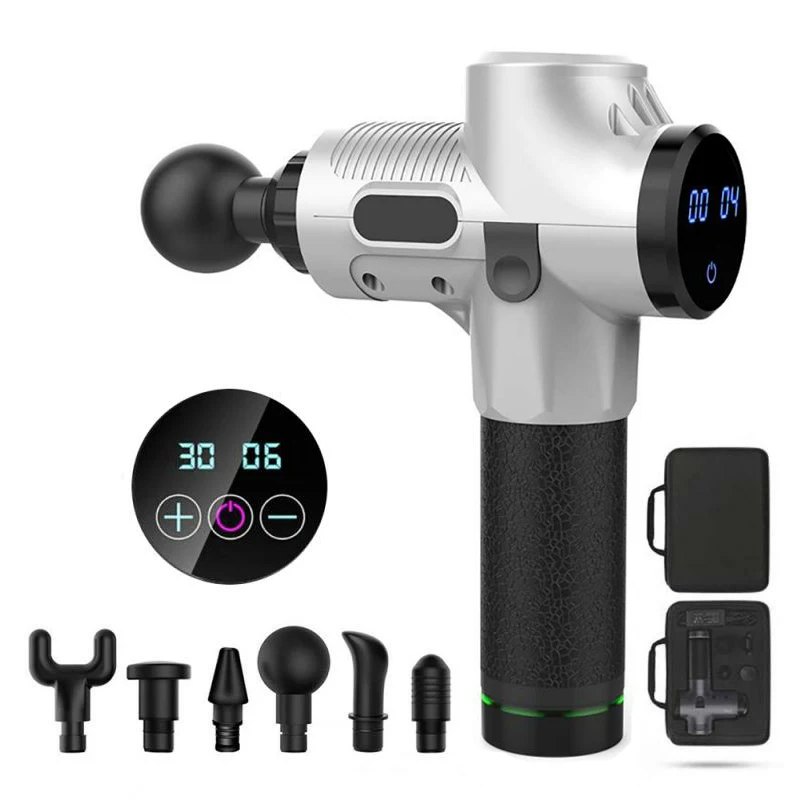 

LCD Touch Screen 30 Adjustable Speed Levels Handheld Vibration Body Massager Gun, Wholesale Massage Gun+