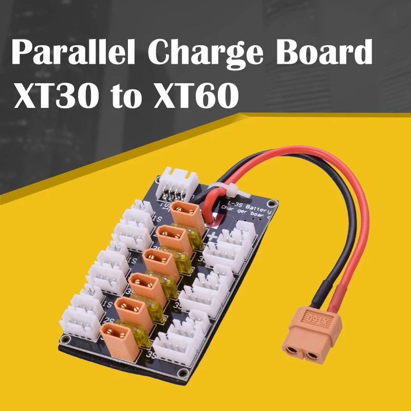 1S3S XT30 Plug Lipo Battery Parallel Charging Board with 6pcs XT30 to XT60 RC Battery Balance