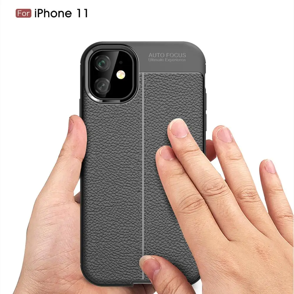 Роскошные кожаные чехлы с зернистой текстурой для iPhone 11 Pro Max чехол 6 7 8 Plus X XS XR