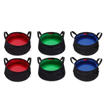 

2PCS Collapsible Bucket Compact Portable Folding Water Container Travel Outdoor Wash Bucket for Camping Hiking travel dog bowl