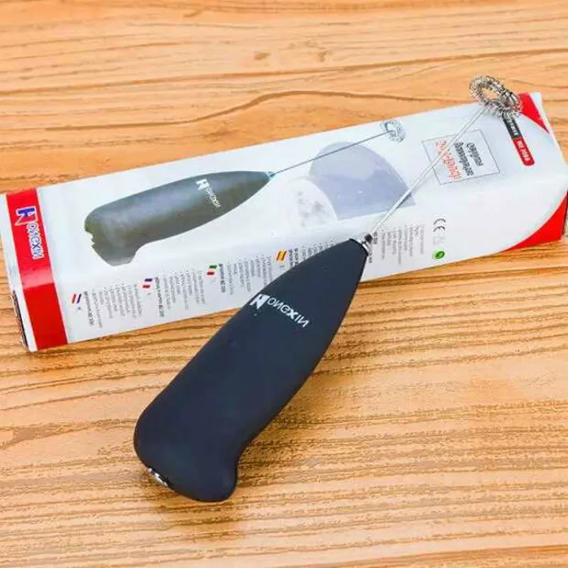 Мини Яйцо BeaterHandheld электрическая кофейная мешалка из нержавеющей стали с матовой ручкой для взбивания молока машина для изготовления сливок