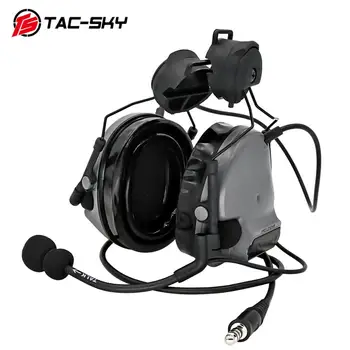 

TAC-SKY comtac iii helmet bracket version silicone earmuffs hearing protection noise reduction pickup tactical headphones gray