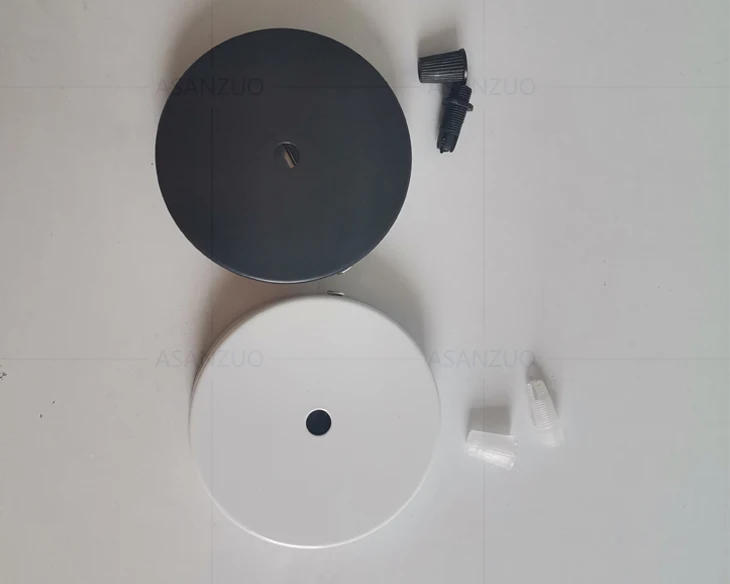 Description Picture 5 of item10/15/20cm Black White Silver Gold Brass Ceiling Plate Wall Sconce Mount LED Base Vintage Pendant Lamp Disc Base Ceiling Canopy