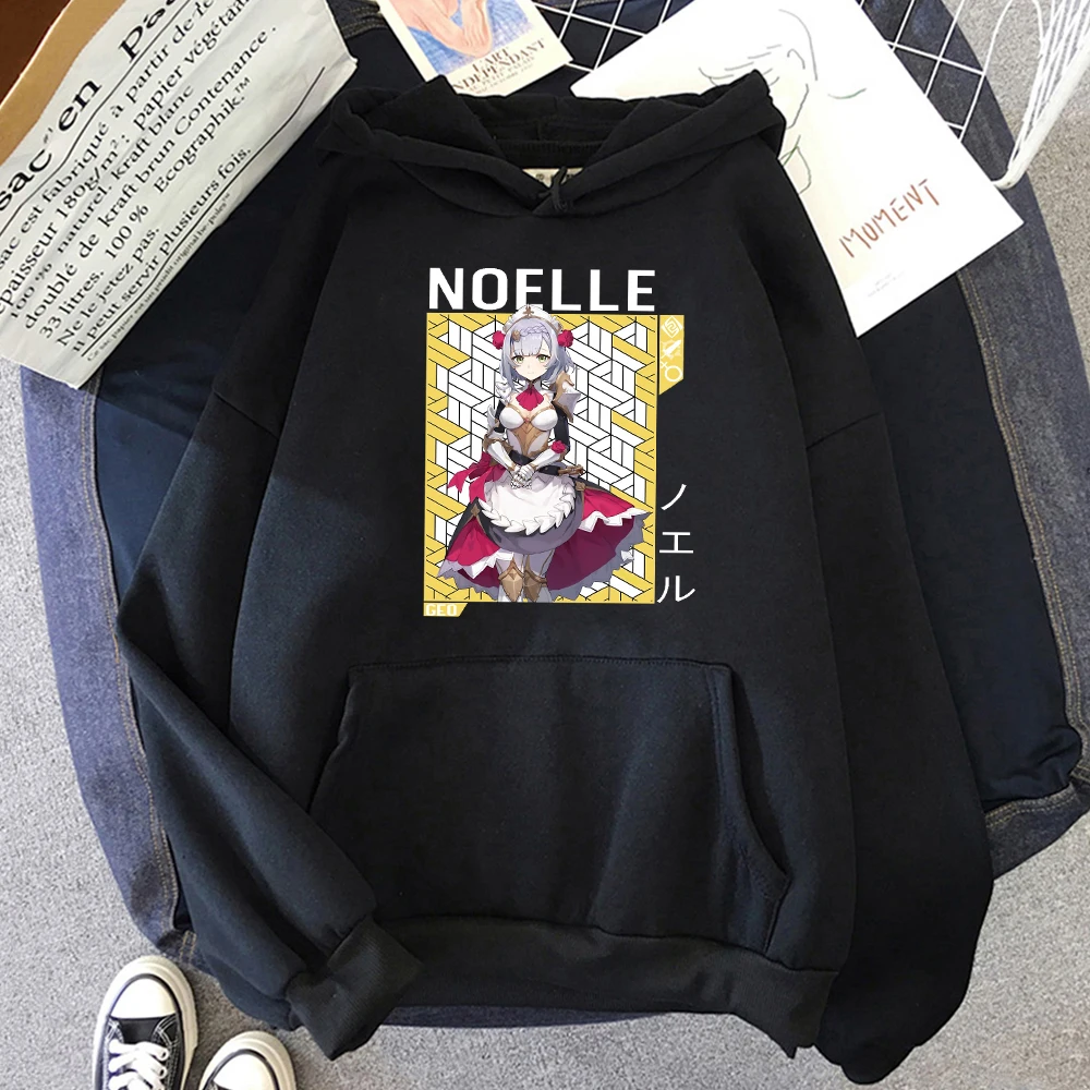 

Genshin Impact Hoodies Noelle Aesthetic Clothing Kawaii Harajuku Anime Streetwear Winter/Autumn Printed Graphic Unisex Colors 12