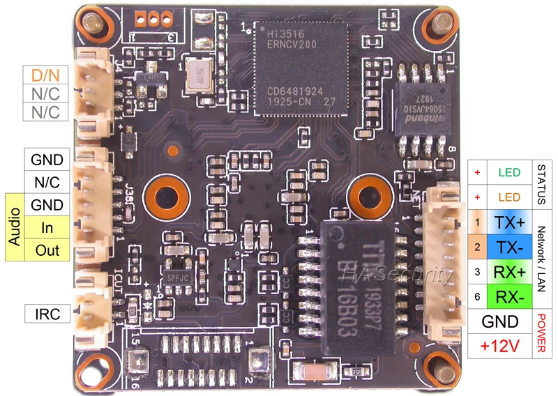 IPC(1080 P) 1/2. " Sony starvis IMX307 CMOS датчик изображения Hi3516E V200 CCTV IP камера Модуль платы блока программного управления+ кабель LAN+ IRC+ M12 объектив