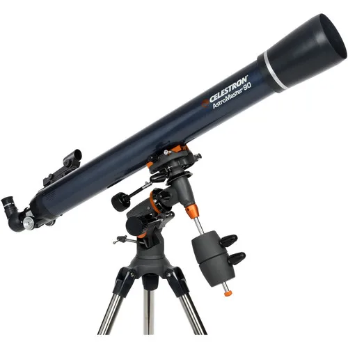

Celestron AstroMaster 90EQ 90 мм F/11 рефракторный астрономический телескоп штатив с Экваториальным обзором планеты Луны и глубокого пространства 5,0