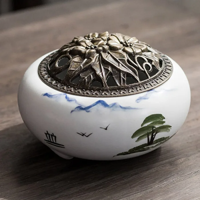 Винтажная керамическая курильница, держатель для благовоний, подарочное украшение для дома, офиса, комнаты TB, распродажа