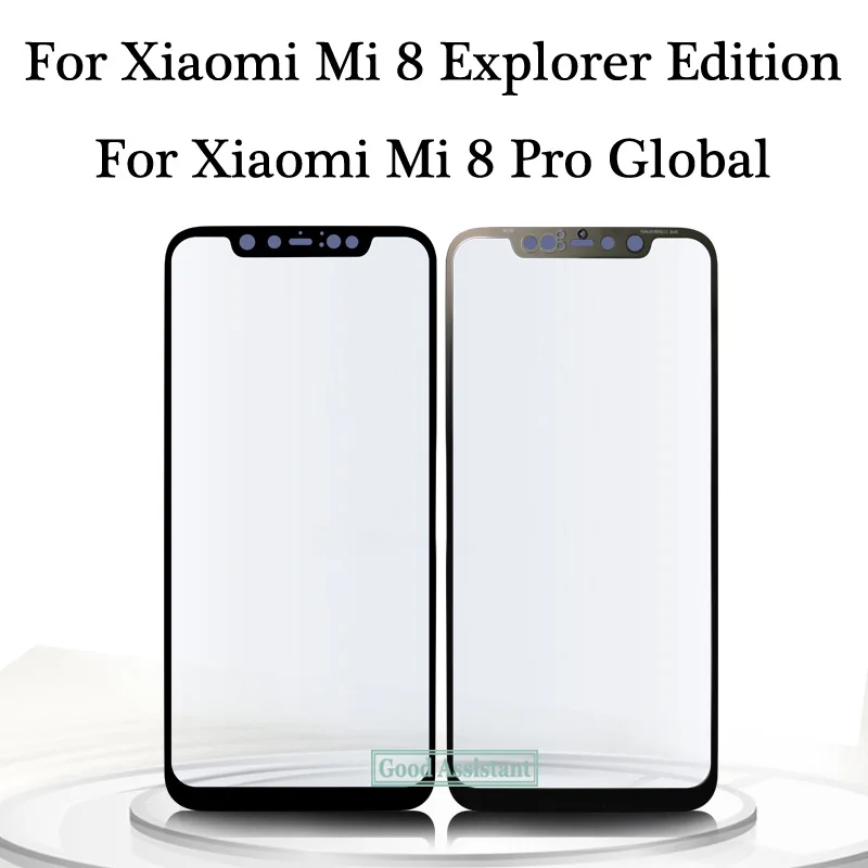 Для Xiaomi mi 8 Pro Global/mi 8 Explorer Edition/mi 8 UD Переднее стекло с сенсорным экраном внешняя Замена объектива(без кабеля