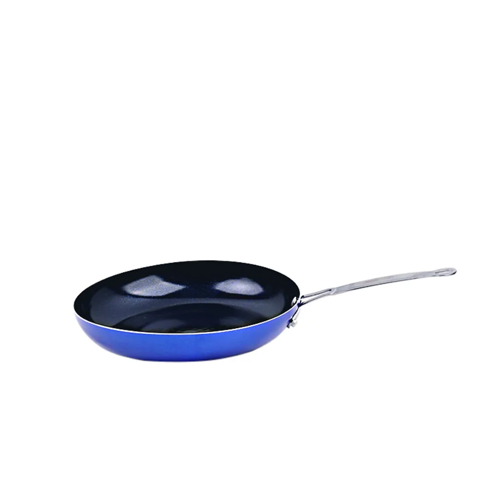 Нетоксичная кухонная утварь легкая чистка сковорода керамическая антипригарная практичная синяя Алмазная посуда - Цвет: 24cm