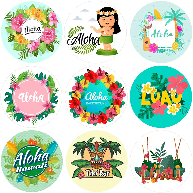 Adesivos adesivos de praia para piscina de verão Luau Havaí Sun adesivos  700 unidades para meninas meninos convites de aniversário envelopes  decorações festa presentes decoração escola jogo recompensas