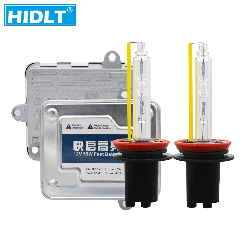HIDLT 12V 55W Car Light Xenon HID Kit AC Slim Ballast Reactor H1 H3 H7 H11 9005 9006 9012 D2H 5500K Auto Headlight Bulb Lamp