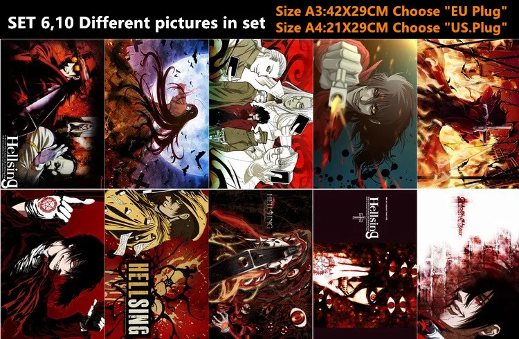 10 PCS/LOT Anime HELLSING Poster Postcart Toy Alucard Victoria Seras  Integra Anderson Stickers 10 Comic Wall Pictures Gift Card - AliExpress