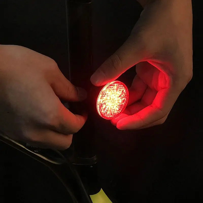 Зарядка через usb задний фонарь для велосипеда с возможностью светильник лампа для езды на горном велосипеде, аксессуары ветряная мельница Цвет ночное Предупреждение светильник