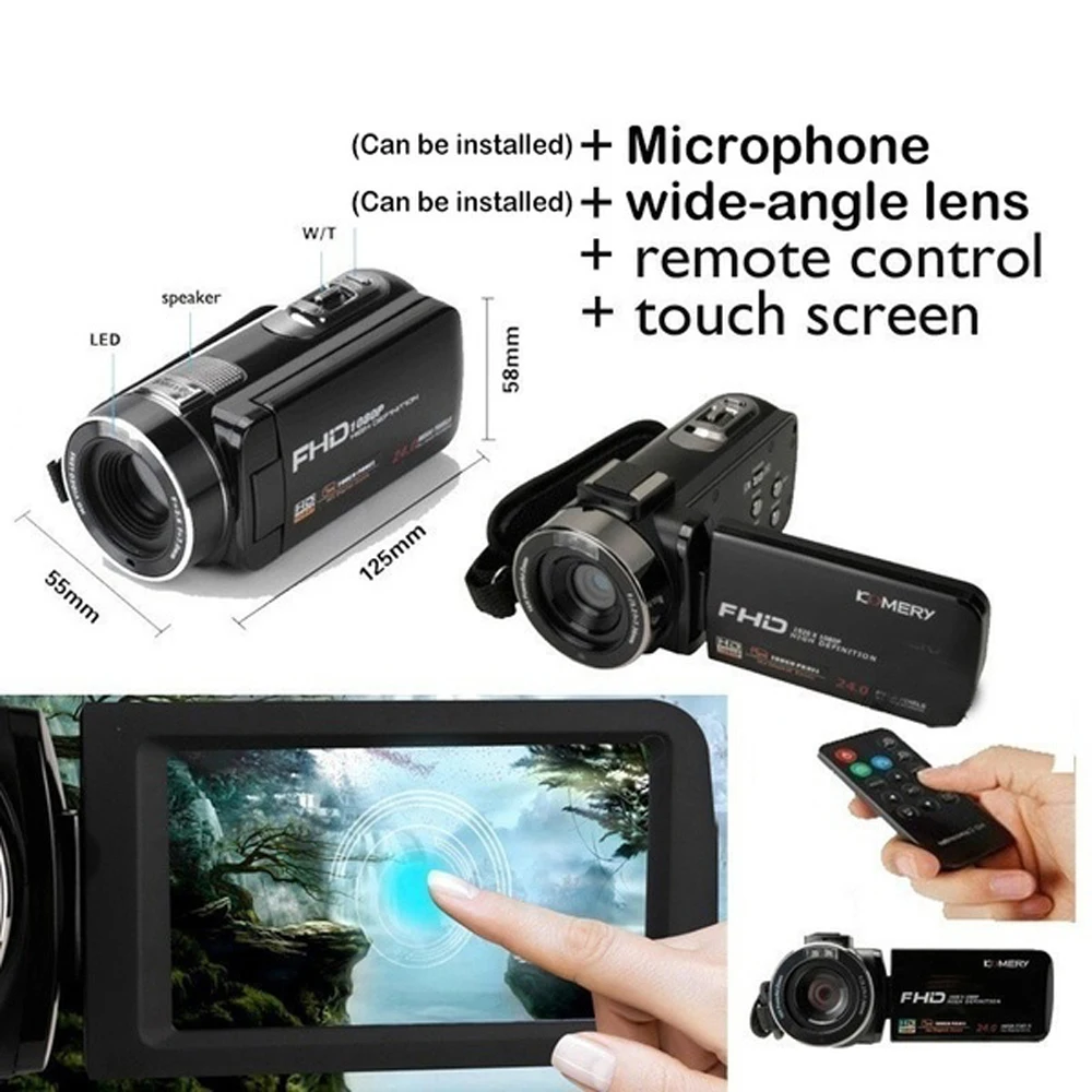 

Professional Video Photo Camera 1080P Portable Digital Cameras 3.0in LCD Screen Camcorder Household Wifi Home Live photography