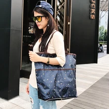 Многоразовая продуктовая складная переносная сумка для покупок, сверхпрочная моющаяся сумка из Оксфорда на молнии