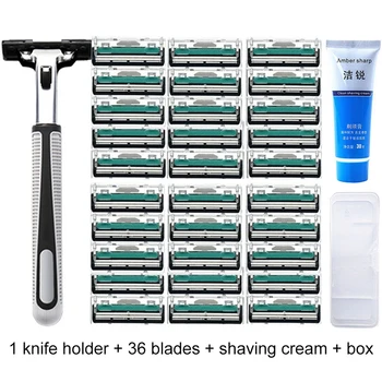 

1 Set 2 Layers Quality Safety Razor Blades Manual Shaving Shaver Hair Remover
