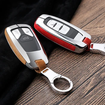 

Hot sale Flip Fur Zinc alloy Car Smart Key Cover Case For Audi A3 A4 New A4L A5 A6L QT S5 S7 Q3 Q5 Q7 TTS Car Styling Accessorie