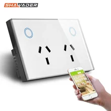 Wi-Fi умная настенная розетка AU электрическая розетка 15A сенсорный выключатель питания беспроводной домашний комплект дистанционного управления с Alexa Google Home