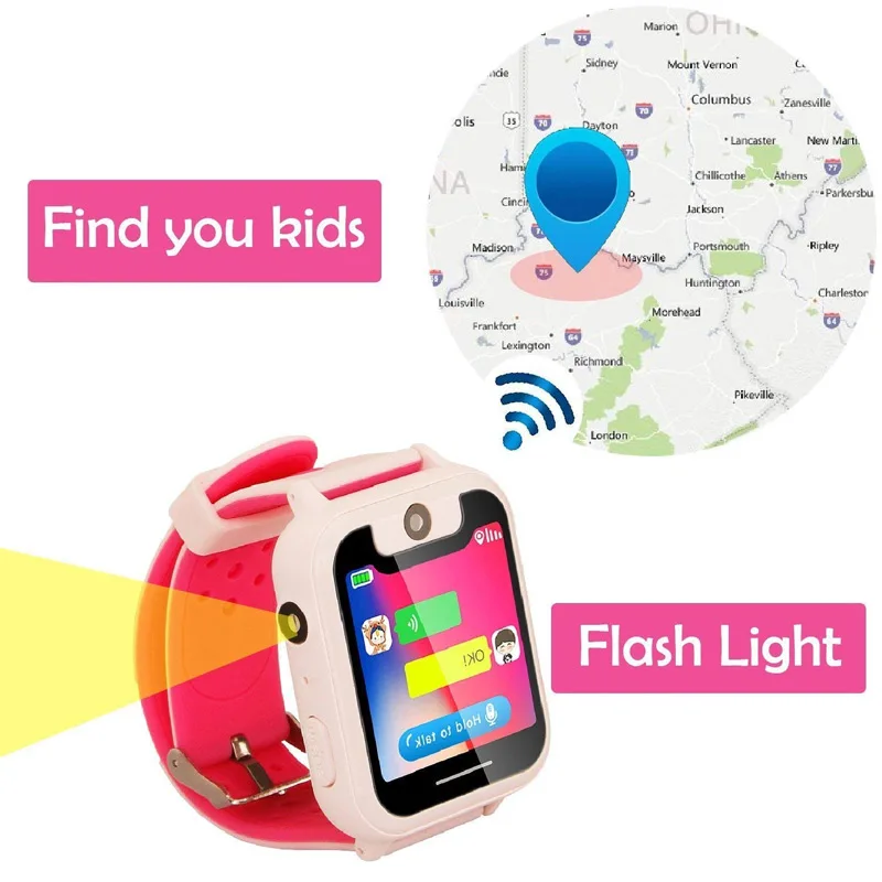 

Children Smartwatch Full Screen Positioning Waterproof Watch with HD Camera Hi dropship