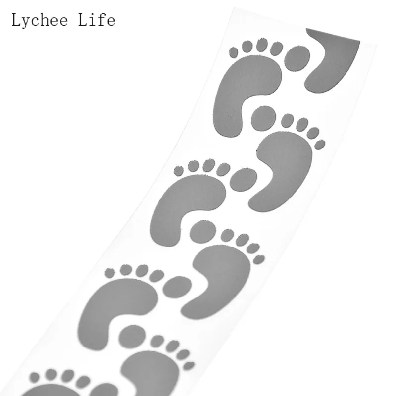 Lychee Life 25mmx1M Reflective Tape Iron On Fabric Clothes DIY Heat Transfer Vinyl Film Hanmade Crafts