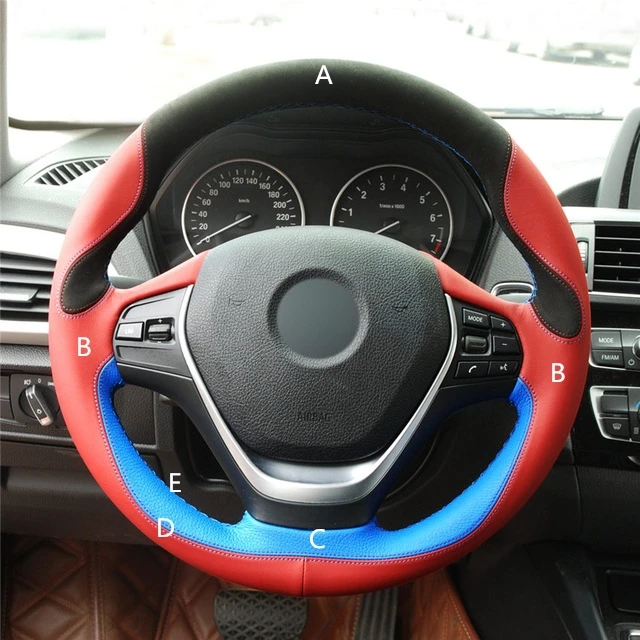 OLPAY черный замшевый Красный Синий кожаный чехол на руль для BMW F20 2012 2018 F45 2014 F30 F31 F34