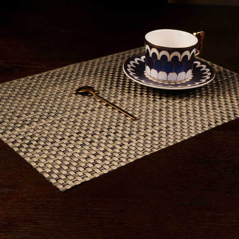  2pcs 4pcs 6pcs 8pcs PVC Europe 8*8 weave Placemats Kitchen Dinning Table Place Mats place setting N