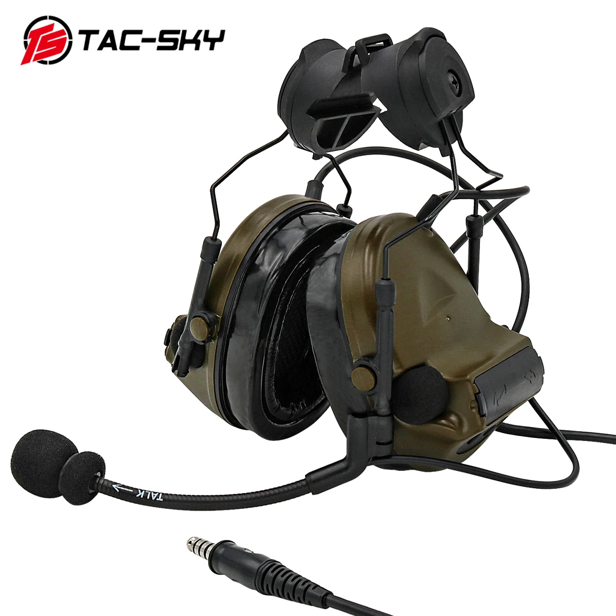 TAC-SKY PELTOR серия COMTAC II шлем кронштейн силиконовые наушники шумоподавление звукосниматель тактическая гарнитура comtacii FG