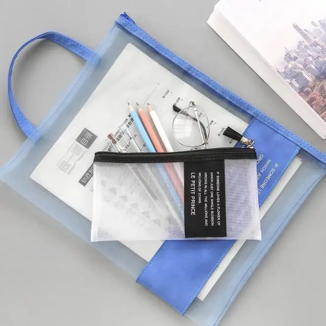 File bag office folder Simple Series Desk A4 File Folder Bag Document Paper Organizer Storage Handbag