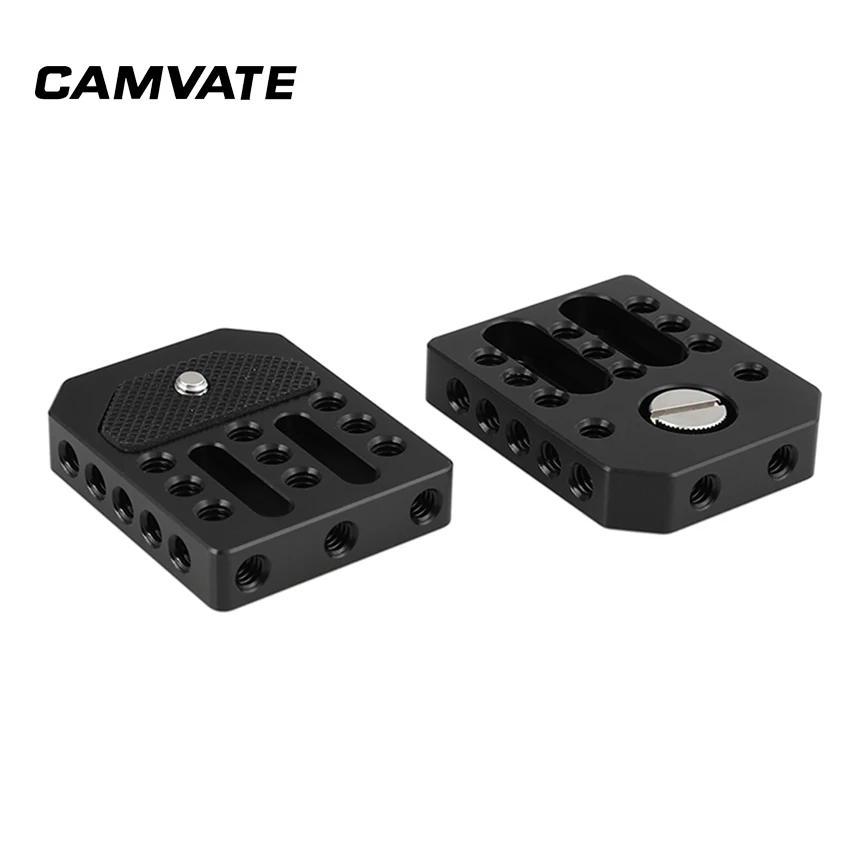 

CAMVATE Universal Base Plate Cheese Plate With 1/4" Threads For Director's Monitor Cage Kit (2 Pieces) C2307