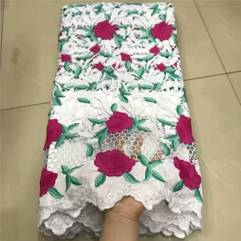 

African Lace Fabric High Quality lace 2019 new nigerian guipure lace fabric with stones 5yards