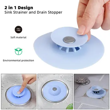 

New Silicone Sink Hair Strainer Floor Drain Bathroom Kitchen Cute Deodorant Stopper Sink Strainer Basin Water Stopper