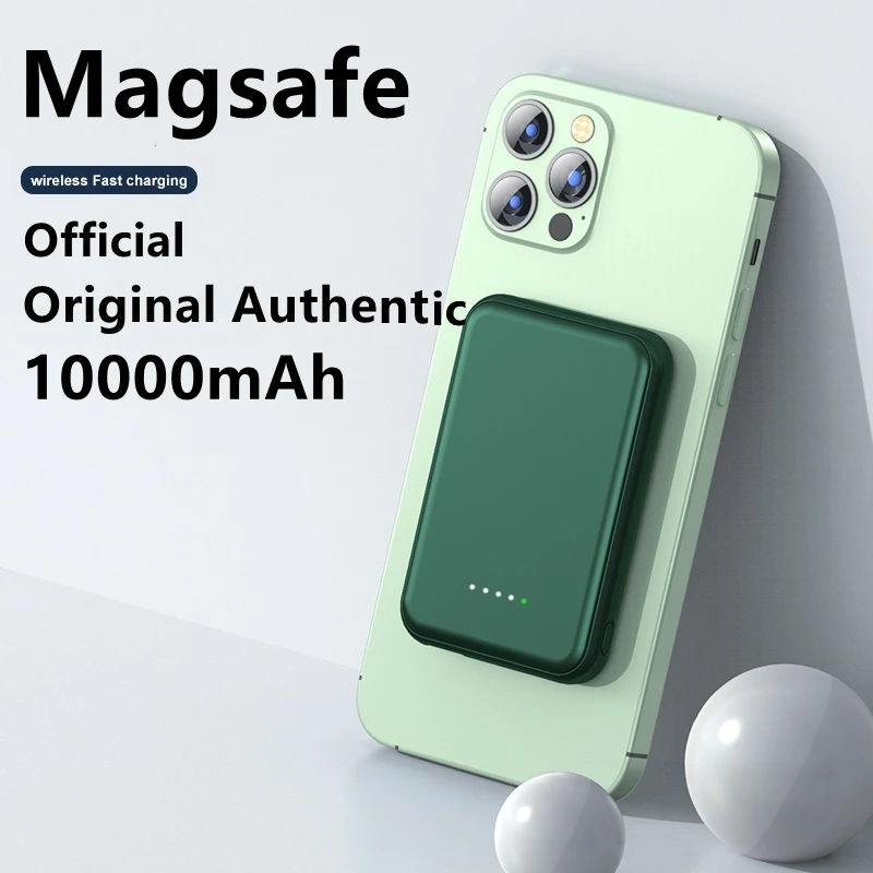 New 10000mAh Magsafe Magnetic Wireless Power Bank Mobile Phone External Battery For iphone 13 12 13Pro 12Pro Max Mini Powerbank | Мобильные