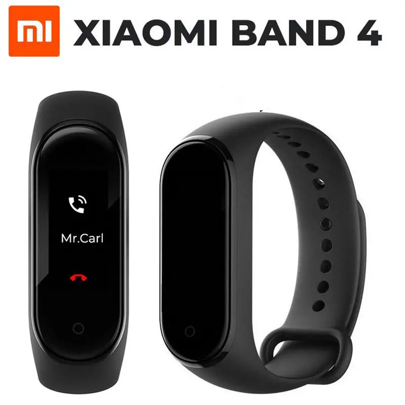 Xiaomi Mi Band 4 Bluetooth 5,0 Браслет фитнес-браслет AMOLED цветной сенсорный экран Музыка AI пульс