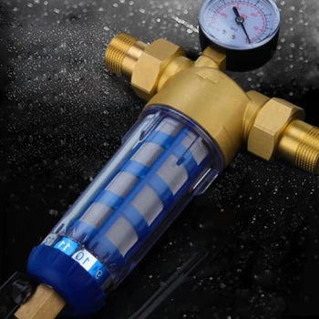 

3/4\" Household Sediment Water Filter Double Mesh Spin Down Water Purify System