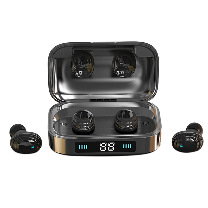 H01 Bluetooth 5,0 наушники TWS беспроводные Bluetooth наушники 9D стерео музыка сенсорное управление светодиодный Displa для huawei Xiaomi