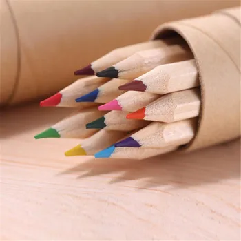 

12 Pcs/Set Valued Color Pencil Packaging 12 Different Colours Colored Pencils Kawaii School Wooden Pencils High Quality