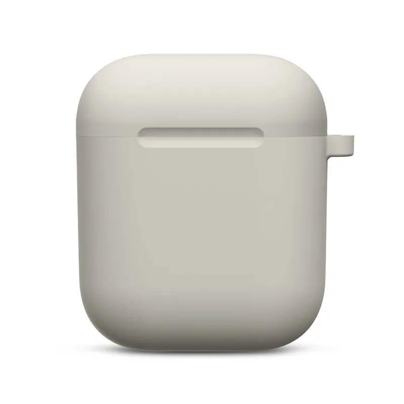 Beige Мини Мягкий силиконовый чехол для Apple Airpods противоударный чехол для Apple гарнитура для Airpods чехол s ультра тонкий Air Pods защитный чехол - Цвет: Beige