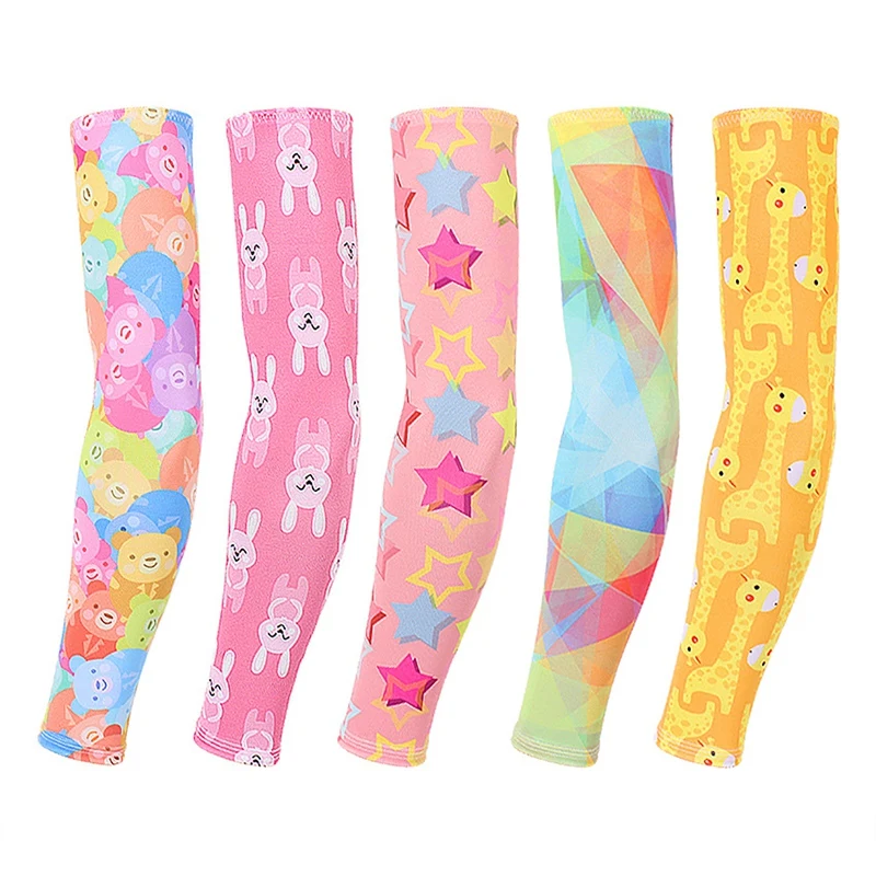

1 Pair Arm Sleeve Children Dust-proof Sunshade UV Protection Ice Silk Hand Elbow Protection Cover Outdoor Sportswear Accessories