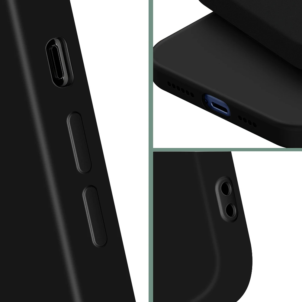 Custodia nera opaca per iPhone SE 2022 custodia posteriore morbida in Silicone per iphone se2022 13 12 11 14 15 Pro Max 7 8 6s Plus custodia Capa