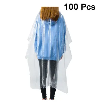

100pcs Waterproof Mat Disposable Hair Dye Shawl Oil Cloth Hair Plastic Apron Thicken Disposable Film Aprons For Adults Man Woman