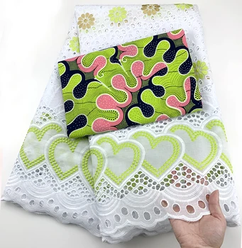 

swiss voile lace cotton fabric ankara african wax print fabric african fabric 2.5+3yards swiss lace fabric for dress MZ-A4