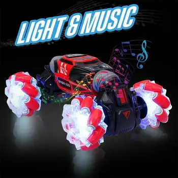 

UD Gesture Remote Control Twisted Deformation Car Toys With LED Light Drift Transverse Dance Off-road Stunt Cars Children Toy
