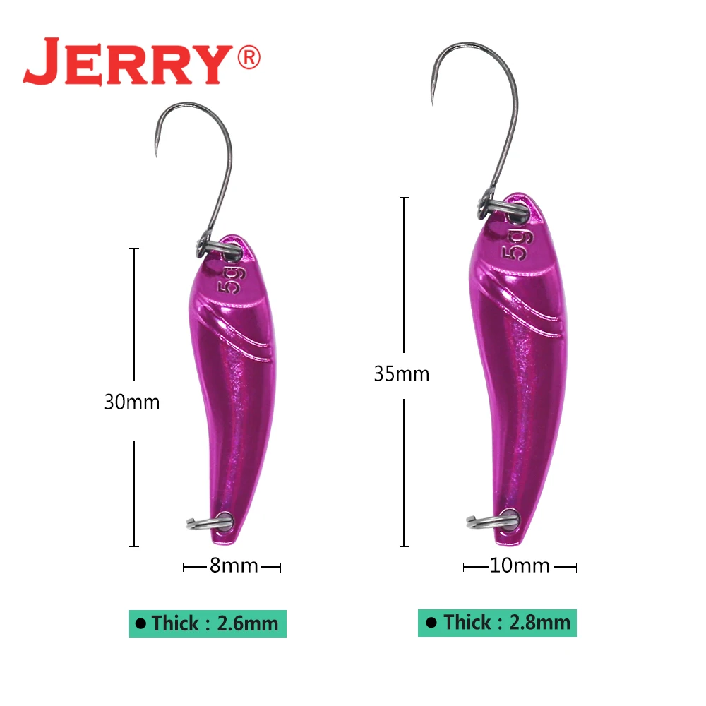 Jerry3g 5g Micro Spoon Spinner Baubles Casting Jigging Ice Fishing Lures  Tungsten Ultralight