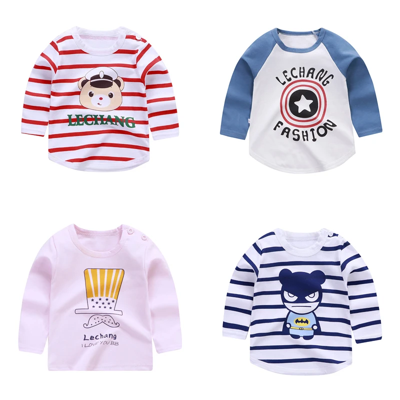 

Kids T-Shirts Boys Girls Children Clothes Autumn New Cotton Print Long Sleeve Cartoon Print Graphic T Shirts Baby Tops for Girls