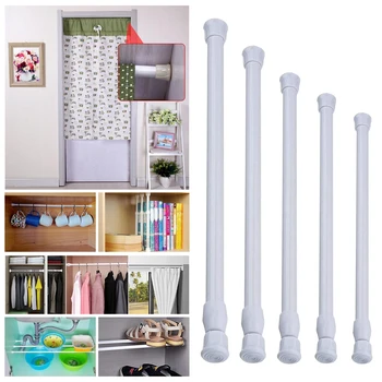 

Tension Rods, Cupboard Rods Adjustable Small Spring Tension Rods Extendable Cupboard Bars for Bathroom Window Closet Bookshelf