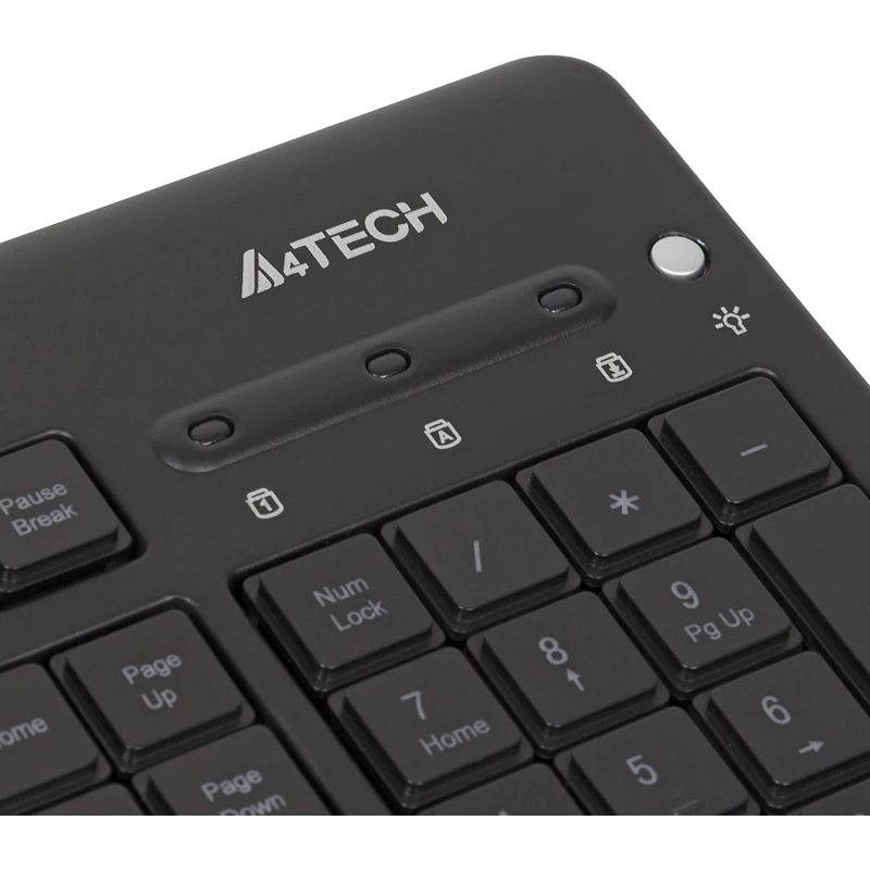 Клавиатура A4 KD-126-2 черный USB slim Multimedia LED