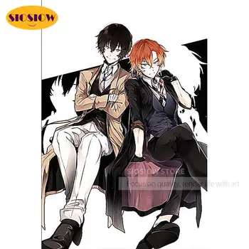 

DIY Diamond Painting Full Square Chuya Nakahara Osamu Dazai Bungou Stray Dogs Embroidery Anime Pictures Cross Stitch Wall Decor